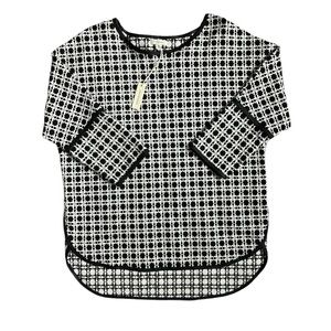 Max Studio Geo Pattern Tunic Top